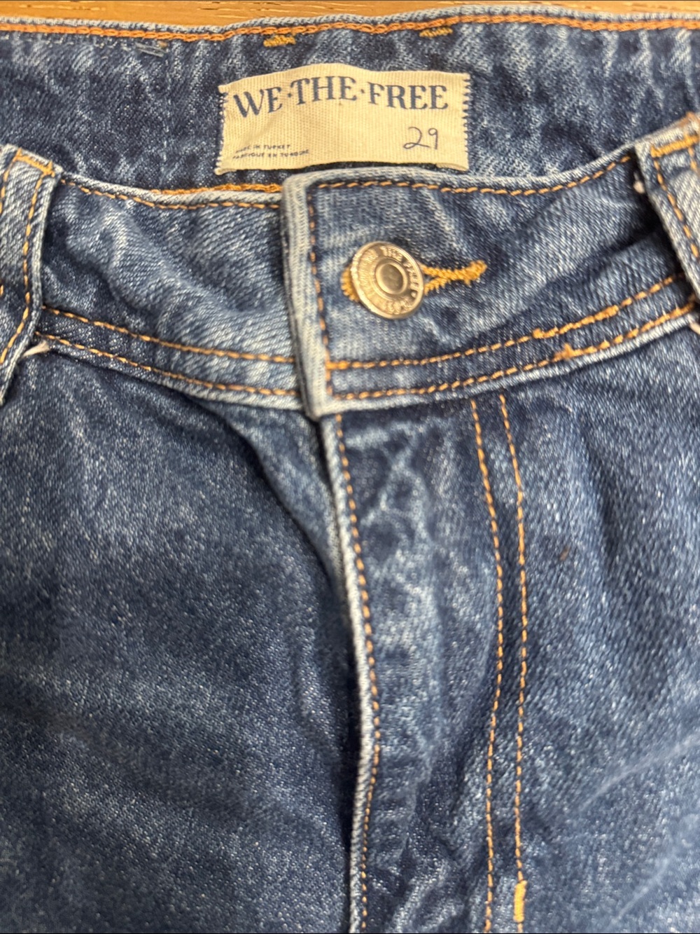 Free People We The Free Cruisin’ Wide Crop high rise Denim Shorts Size 29 - Picture 3 of 6